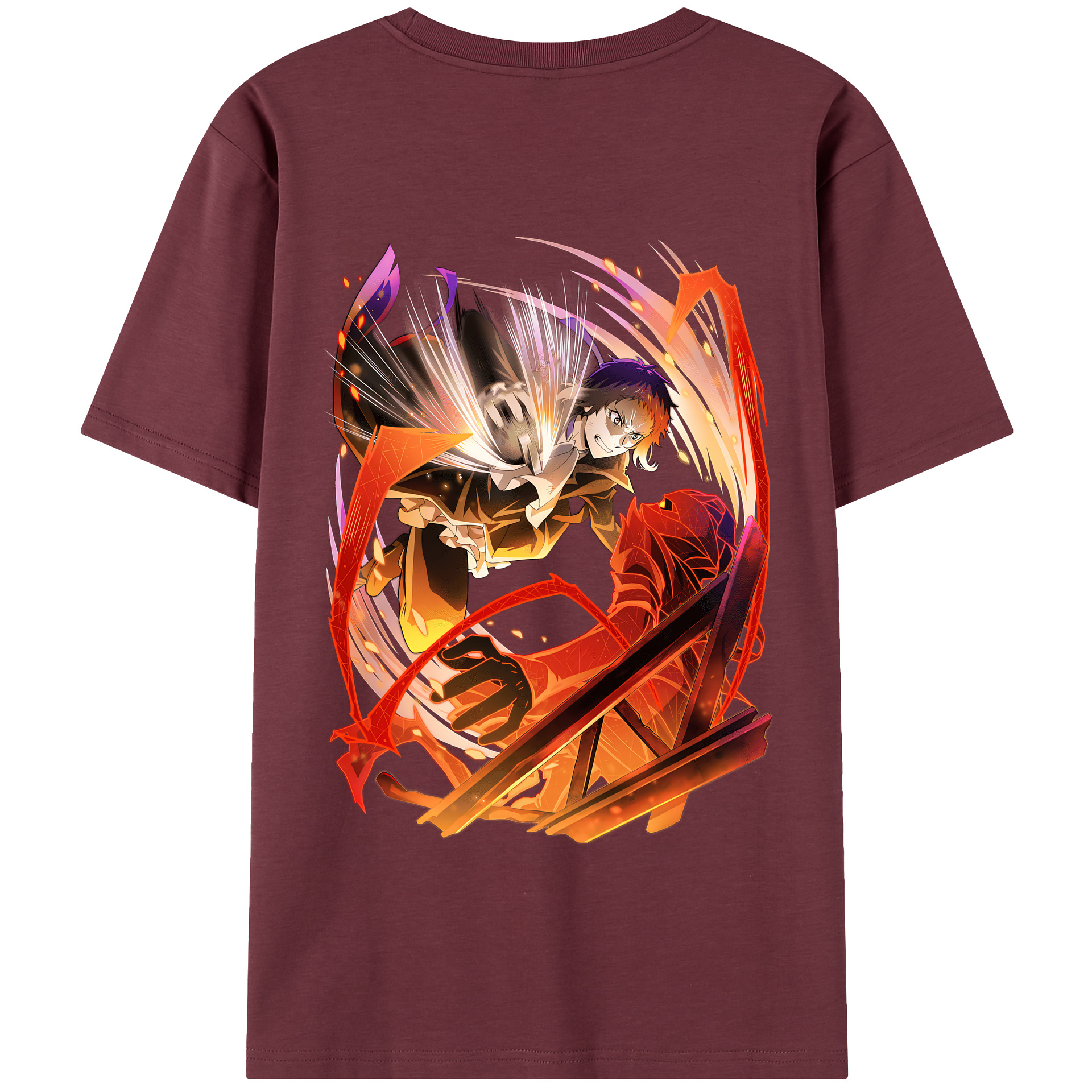 （画像用） 文豪ストレイドッグス Bungo Stray Dogs 綿100％半袖Tシャツ（背面プリント）